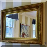 D04. Gilt beveled mirror. 36”x 47” x 3”d 